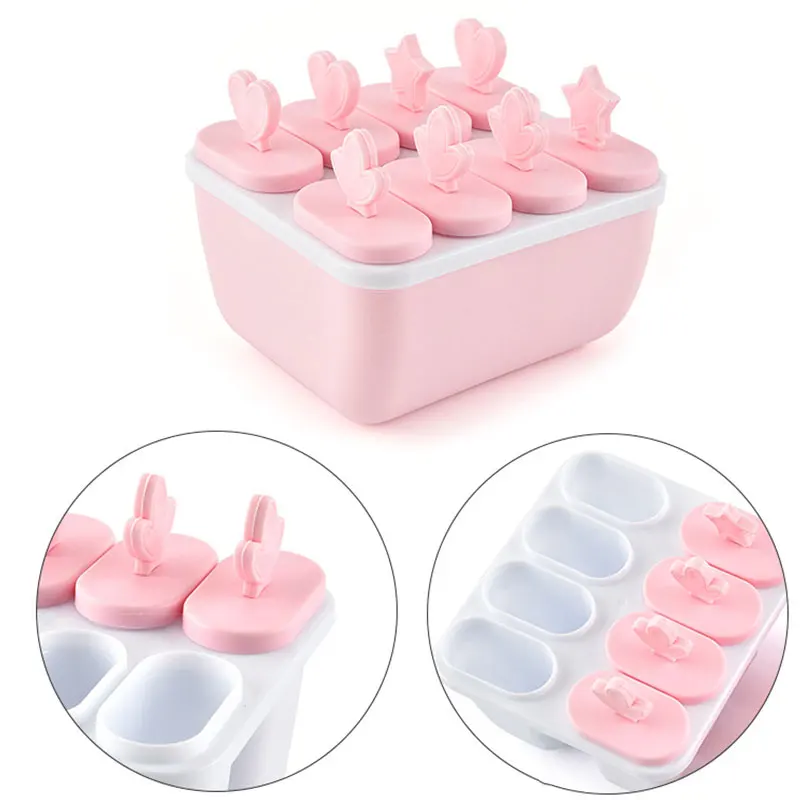 

Popsicle Ice Cream Mold Frozen Icecream Maker Ice Cube Mould Tray Pan Kitchen DIY Tools Frozen Sucker Popside Round Square B