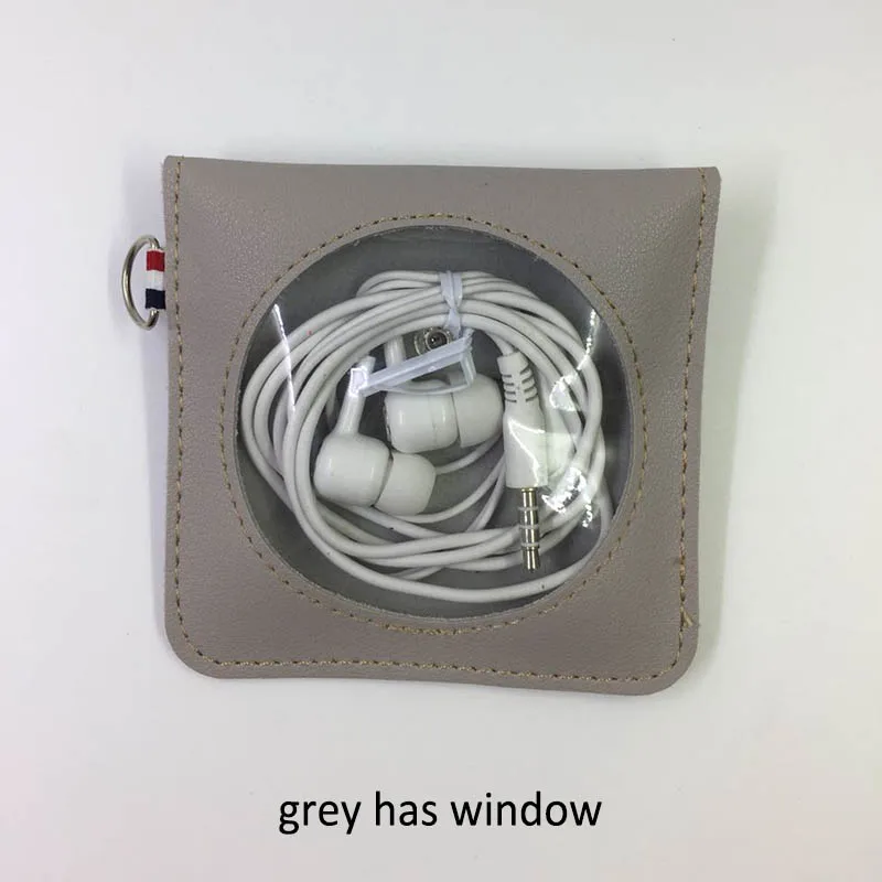 Цифровая дорожная сумка для хранения портативная посылка для наушников многофункциональная коробка для хранения наушников 1 шт. чехол для зарядки органайзер для кабеля - Цвет: grey has window