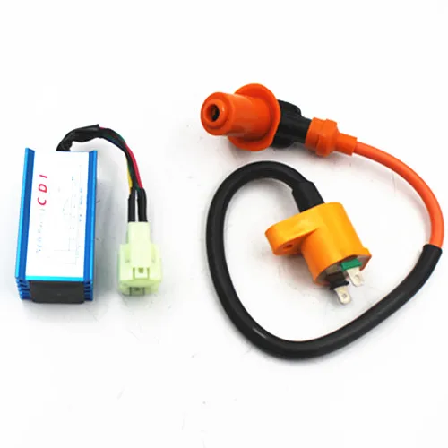 

6 pins AC CDI box + Ignition Coil For Scooter Moped QMB139 50cc -150CC GY6 ATV Go Karts 152QMI 157QMJ 50cc -150CC Motorcycle