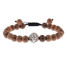  Hot Men Natural Wood Beads Cross Bracelets Onyx Meditation Prayer Bead Bracelet Women Wooden Yoga Jewelry Homme 
