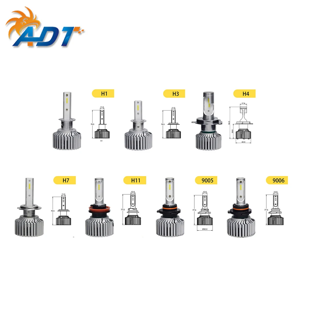 Extremely Bright T5 Series LED Headlight H4 LED Conversion Kit with ...