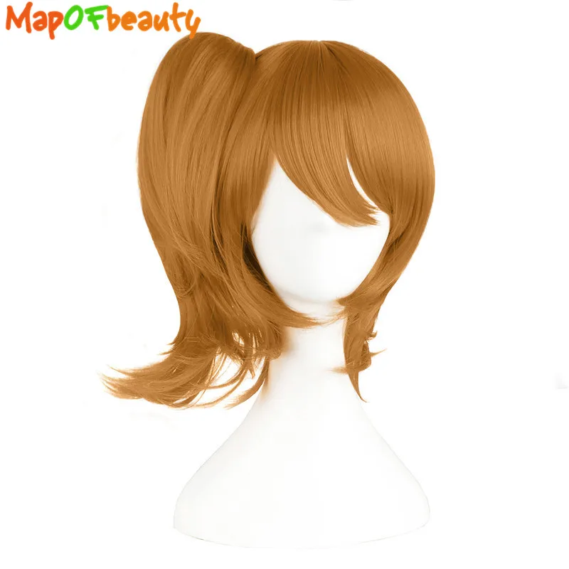 MapofBeauty короткие прямые Косплей парики Love Live 2 шт оранжевая форма коготь шиньон-хвост термостойкие синтетические волосы
