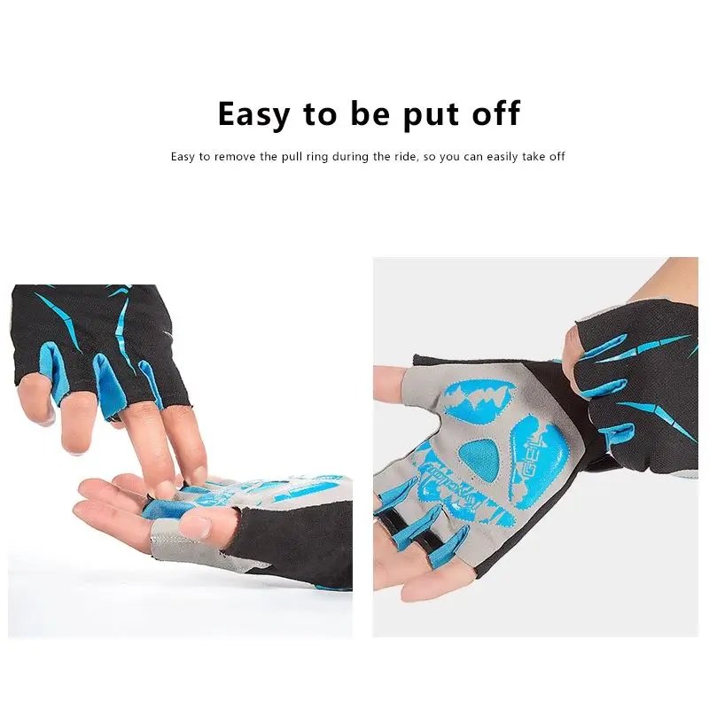 

Half finger cycling gloves fingerless riding MTB bicycle bike gloves hot motorcycle shock absorber female men