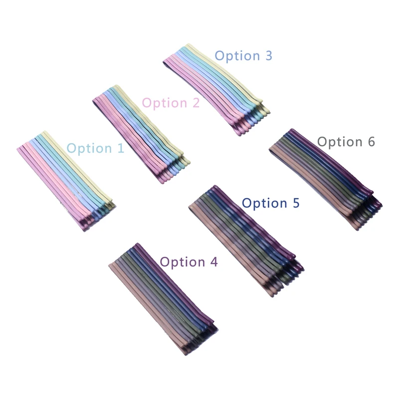10 шт., заколки для волос для девочек, цветные заколки для волос, металлические плоские кудрявые заколки, заколка, матовые заколки для волос для женщин, аксессуары для укладки 6 см
