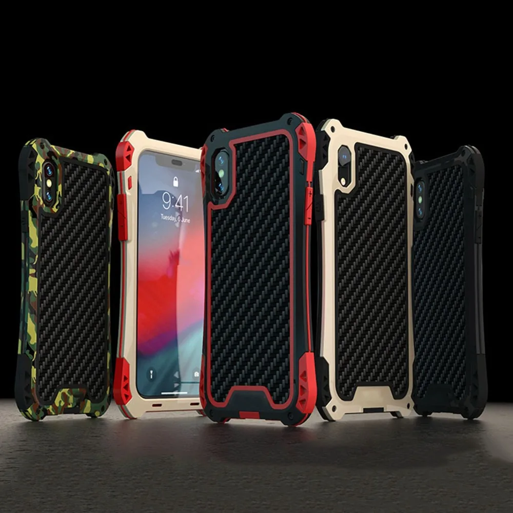 

Shockproof Waterproof Protective Cover Back Case For iPhone XS/ Xs Max/ XR Aluminum Metal 360 Full Protection Cases Shell Sleeve