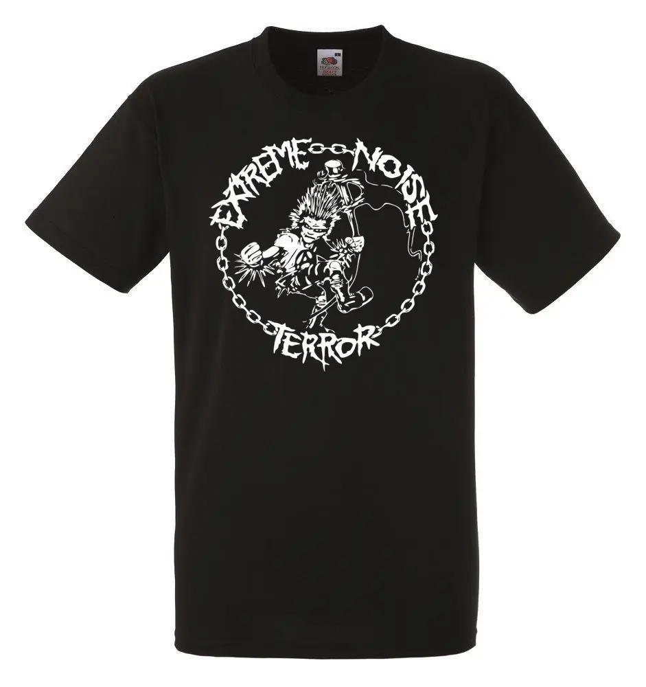 Extreme Noise Terror Logo Black Herren T Shirt Men Rock Band Tee Shirt