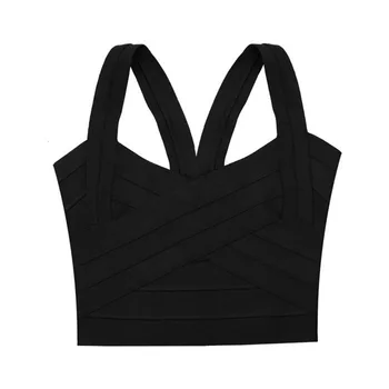 

2020 Woman top New Summer Elastic Bandage Solid Candy ColorV neck Spaghetti Strap Tight Cute crop Top lady's camis