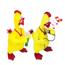 1 шт. Электрический забавный плюшевый вариант Поющий кричащий цыпленок игрушка кукла декомпрессионный инструмент забавные гаджеты