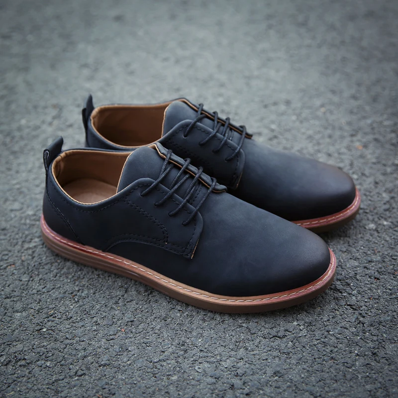 fashion leather casual shoes men comfortable leisure moccasins cheap dress male footwear work elegant boy oxford shoes for m (15)