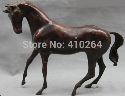 

$AA $ 7.5 Chinese Folk Classical Copper Bronze Lucky Horse War Horse Broncos Statue