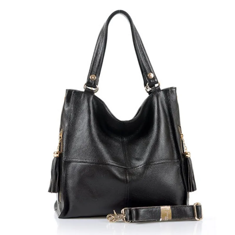Hot selling genuine leather women's handbag Cowhide one shoulder bag women messenger bag black and brown color free shipping