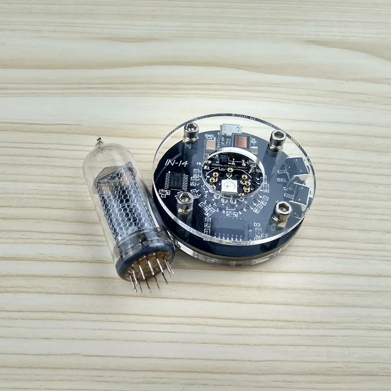 1-бит интегрированный часы свечение трубки для IN14 в-14 часы свечение трубки DS3231 nixie часы Встроенный Boost модуль