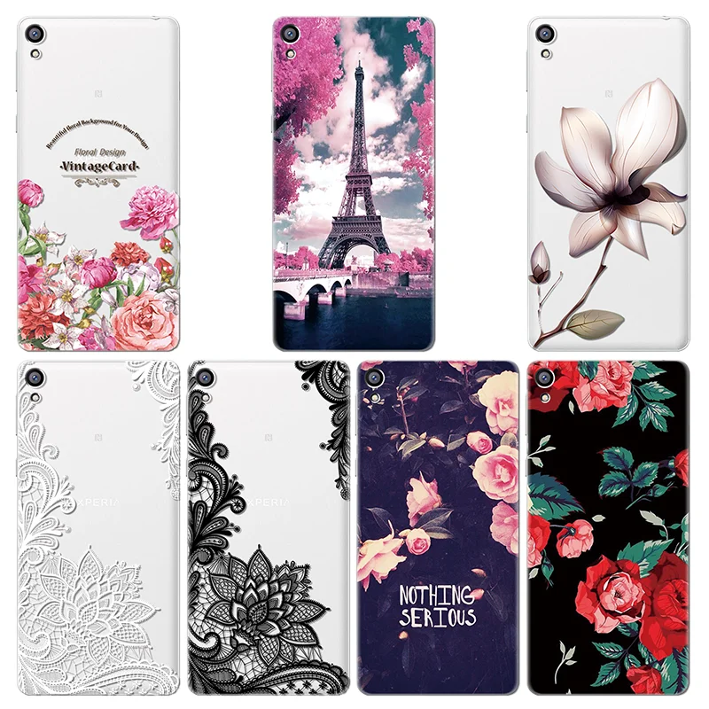 

For Sony Xperia XA1 XA2 Plus L2 L1 Z5 Z3 XZ1 XZ2 XA X Compact Case Capa Flower Ultra Thin Soft TPU Cover for Sony Xperia E5 Case
