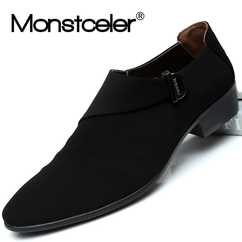 Monstceler/брендовая мужская повседневная обувь из искусственной кожи; мужская деловая обувь с острым носком в британском стиле; популярные дизайнерские мужские лоферы; M3710