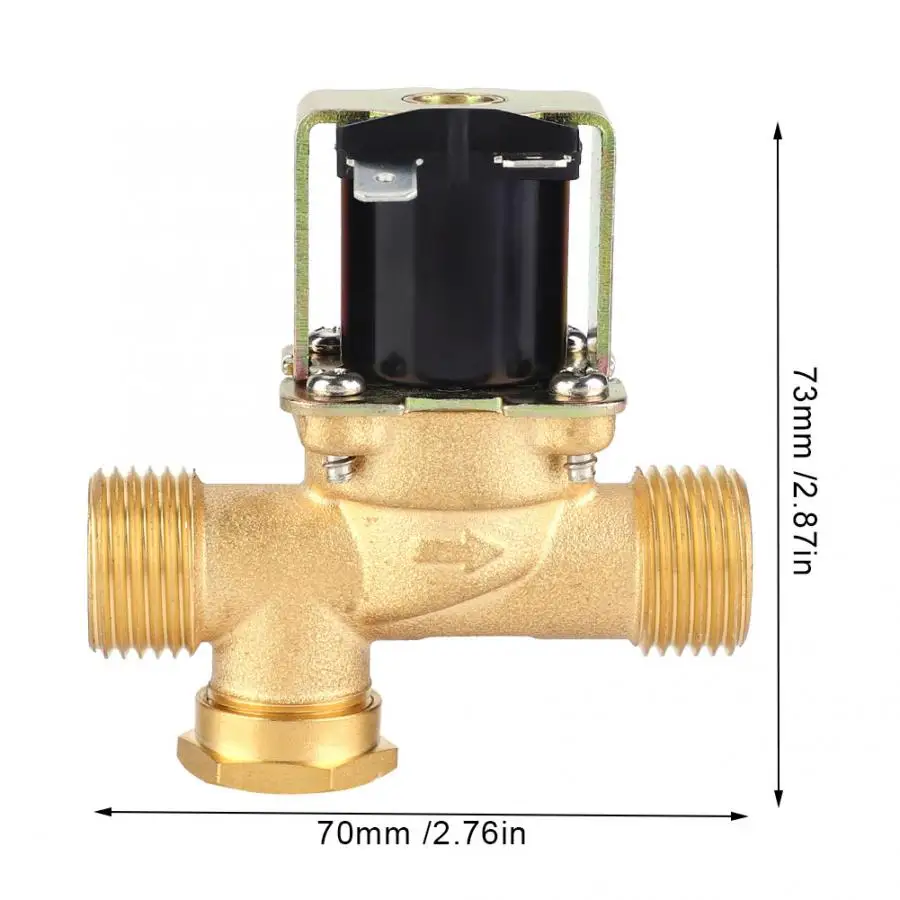 Привод шаровой клапан 1/" латунь Электрический Соленоидный клапан NC нормально закрытый впускной клапан воды электрический магнитный клапан