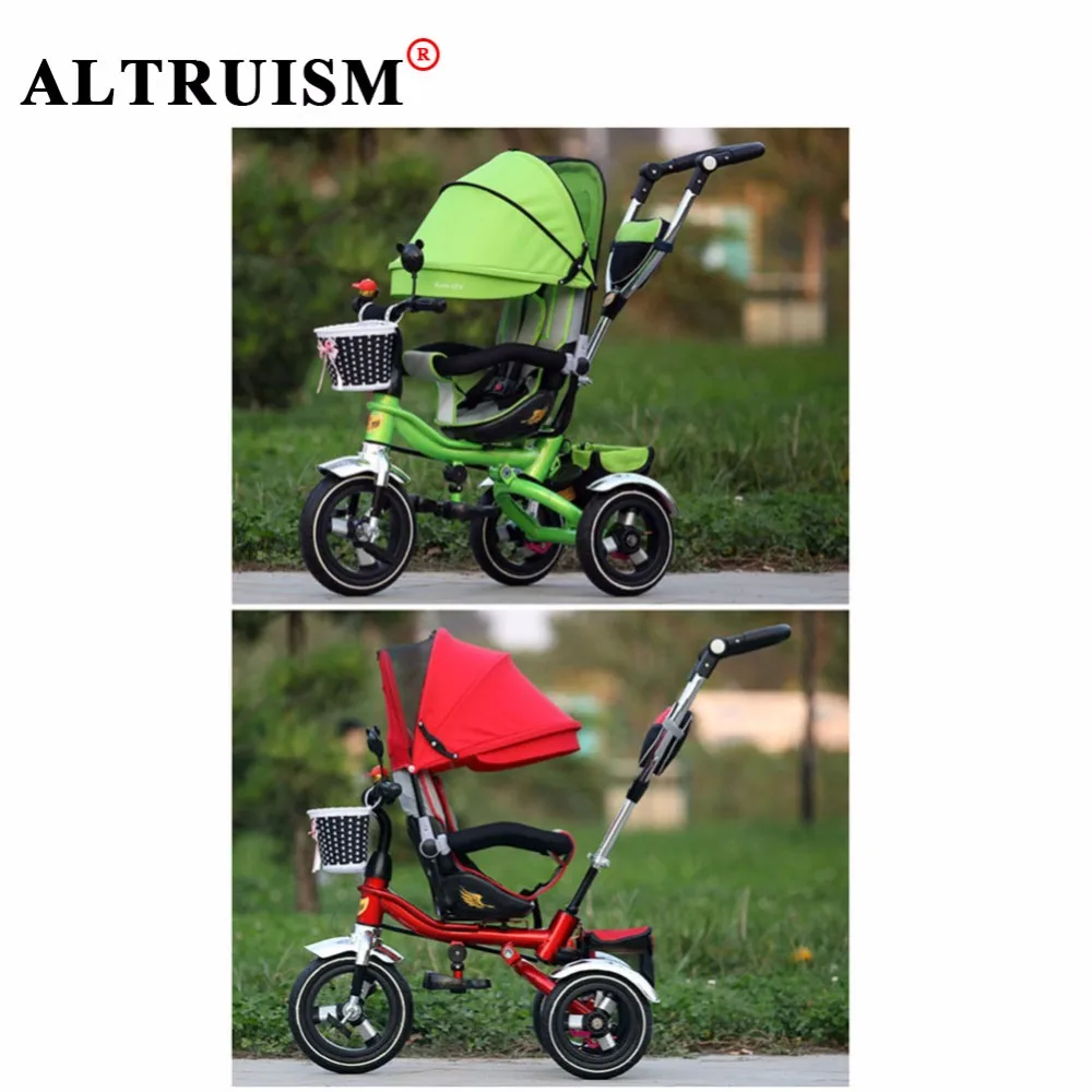 Altruism Multifunctional stroller Inflatable Rubber tires baby tricycle