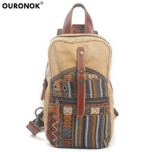 OURONOK винтажная Мужская Военная Анти-Вор сумка через плечо Повседневный мини нагрудный рюкзак; нагрудная сумка для тела сумка через плечо