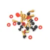 10Pcs Golden Motherboard Riser+Silver Screws Computer Red Washers 6.5mm 6-32-M3 High Quality ► Photo 3/6