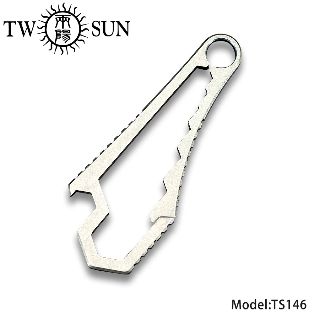 

TWOSUN Original TC4 Titanium Multi Buckle Keyring Key Keychain Clip Multi-tool Outdoor camping pocket EDC Bottle Opener TS146