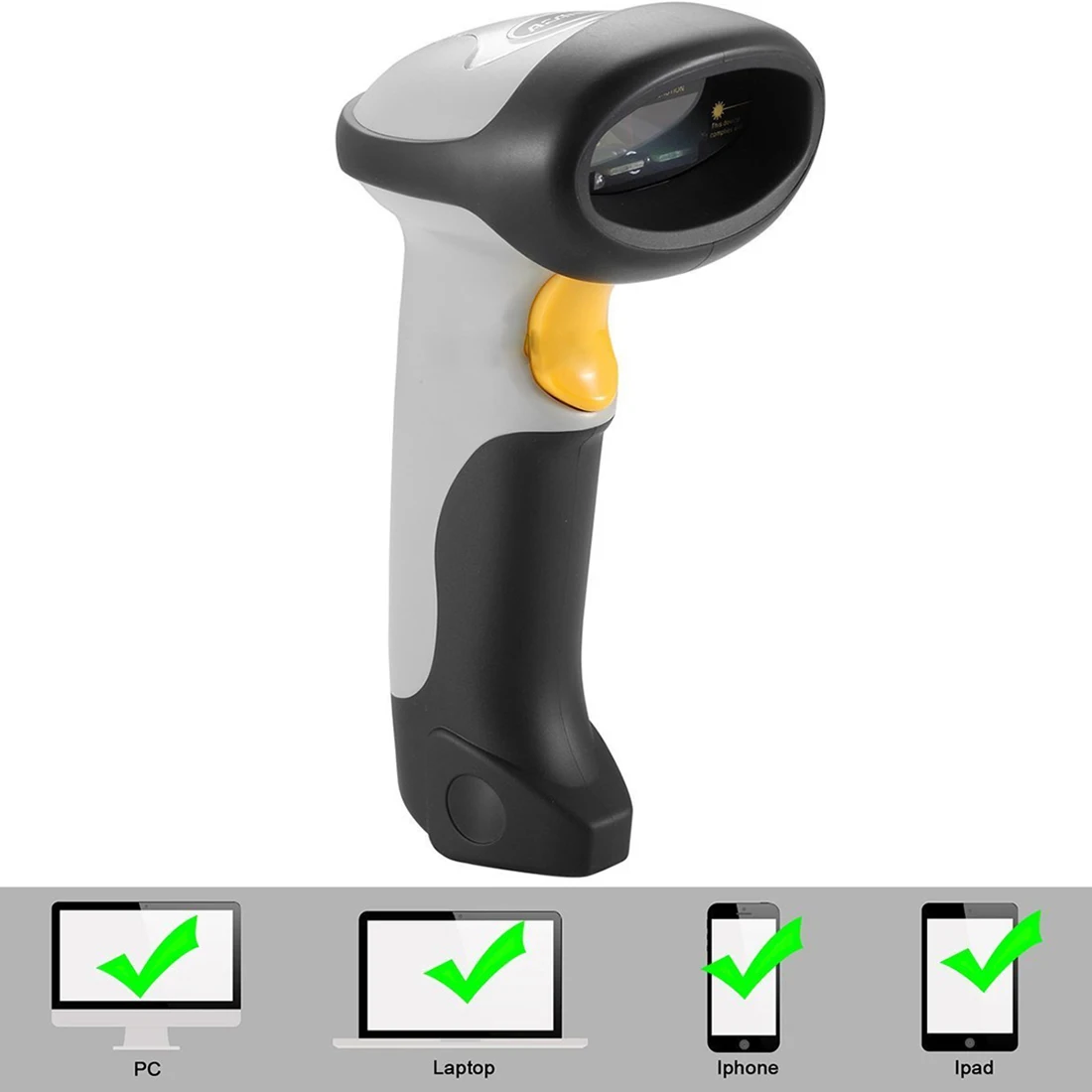 

New CT10 Wireless Bluetooth 1D Barcode Scanner Mini Barcode reader for iOS Android windows System bar scanner