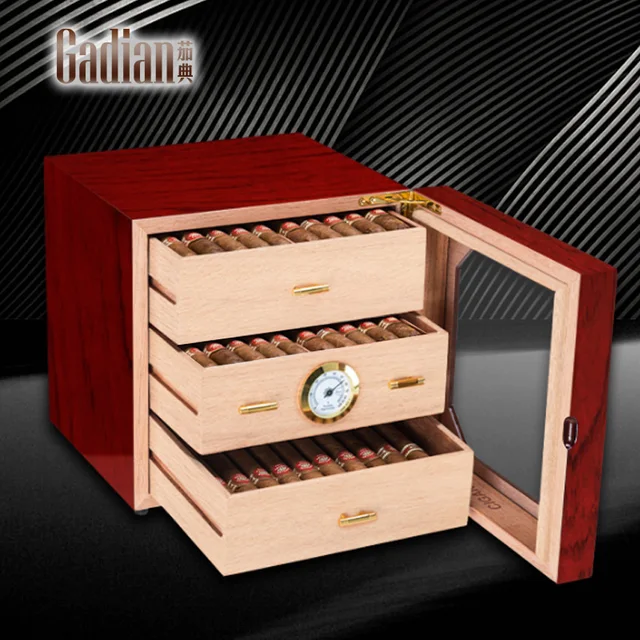 Luxury Cohiba Humidor Cigar box Cedar wood 50cigars display packaging