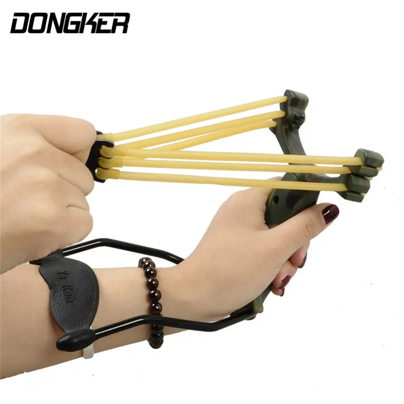 

Outdoor Powerful Camouflage Slingshot Catapult Caza Folding Wrist Airsoft Sling Shot Games Tools With Rubber Bands Slingshots
