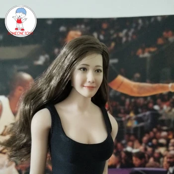 

1/6 Scale Korean Star Lim Yoona A Head Sculpt Female Head Sculpt Model Long Hair For 12 inch DIY PH UD JIAOU Doll Action Figures