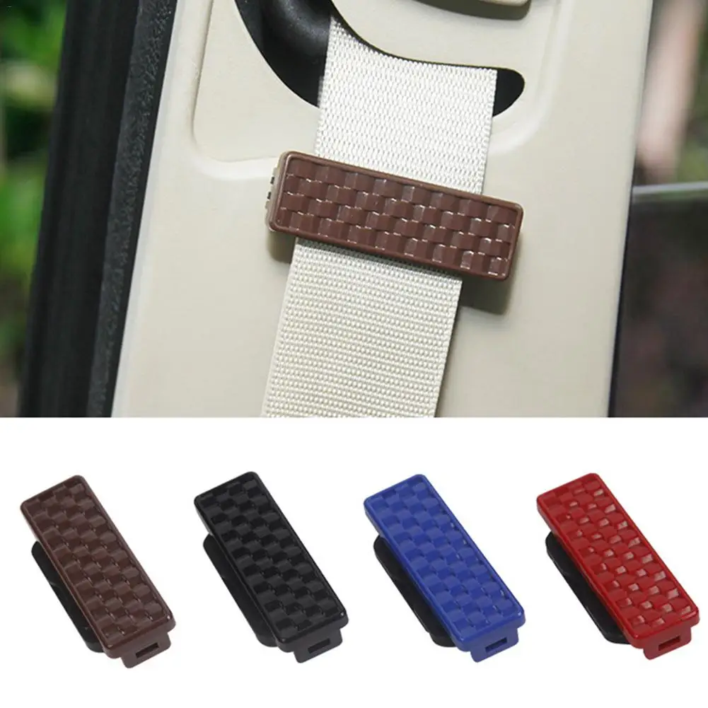 2pcs Car Seat Belt Clamp Buckle Adjustment Lock Safety Belt Protection