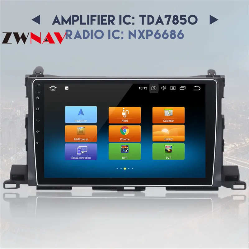 Clearance IPS Screen Car Multimedia Player Android 8.0 For Toyota Highlander 2015 Car Radio GPS Navigation PX5 4Gb+32G Octa-Core no dvd 12