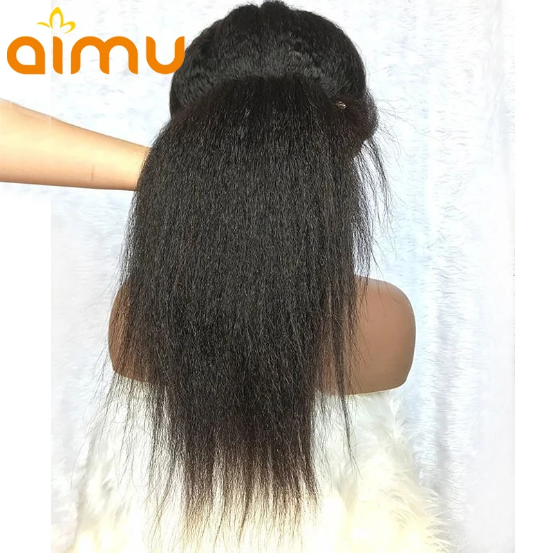 Кудрявые прямые поддельные волосы на коже головы 13*6 волосы на шнурках спереди настоящие человеческие парики Remy бразильские натуральные невидимые предварительно сорванные отбеленные узлы Aimu