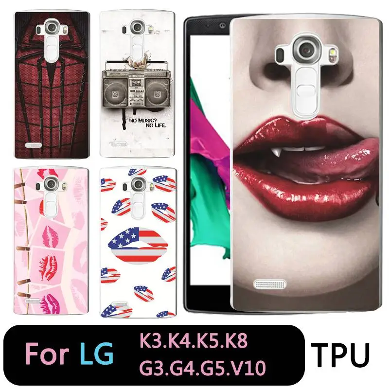 QMSWEI TPU Transparent Phone Case For LG K3 K4 K5 K8 Zebra Radio Spider Painted Cute Soft Protective Cover G3 G4 G5 V10 |