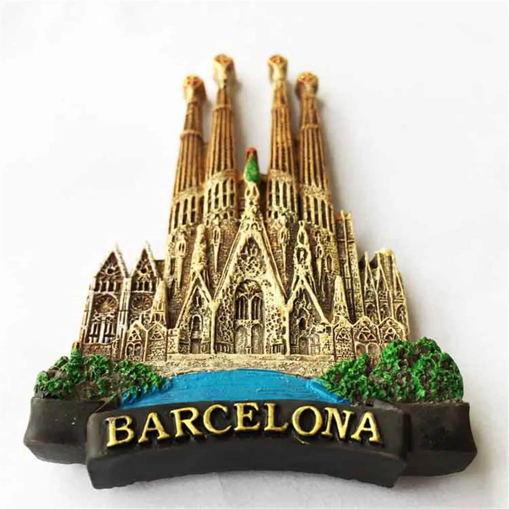 Новинка магниты на холодильник Sagrada семейство Барселона Испания полимерные 3D Магнитные наклейки ручной