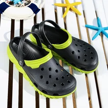 Crocse удобные мужские сандалии для бассейна летняя обувь для пляжного отдыха мужские садовые Сабо без застежки повседневные водные шлепанцы для душа в помещении