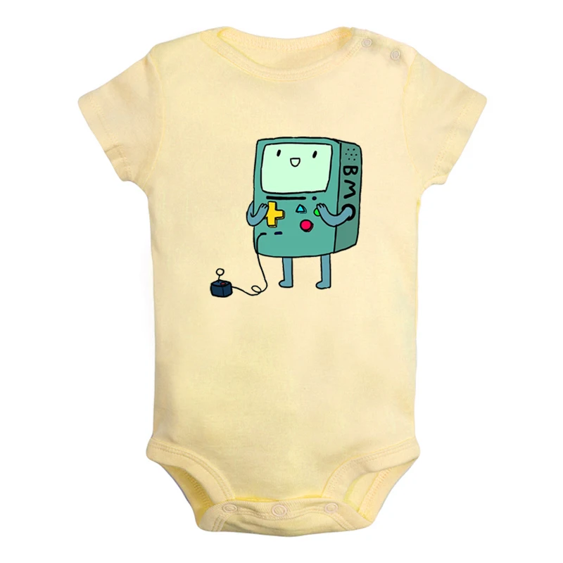 Милый Beemo BMO Adventure Time собака Jake дизайн для новорожденных мальчиков и девочек униформа-комбинезон с принтом для младенцев, боди, одежда хлопковые комплекты - Цвет: JaBaby4004YD