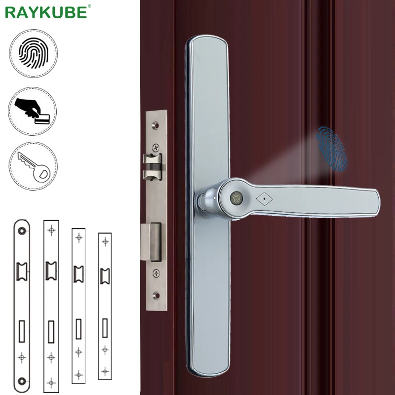 

RAYKUBE Biometric Fingerprint Door Lock Smart Card Keyless Unlock Electronic Door Lock Mortise For Home Office Hotel R-F35A