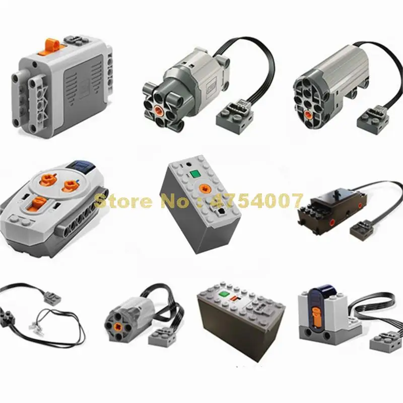 

motors technic train power functions rechargeable battery box ir remote control rc receiver led light building block Toy