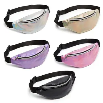 

2020 Fashion Womens PVC Transparent Waterproof Laser Waist bag Beach Pack Hologram Fanny Pack 30 x 8 x 13cm