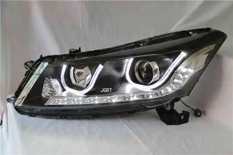 2 шт. светодиодный головной светильник s для Honda Accord 2010-2012 Автомобильный светодиодный светильник s двойной ксеноновый Объектив Автомобильные аксессуары дневные ходовые огни противотуманный светильник