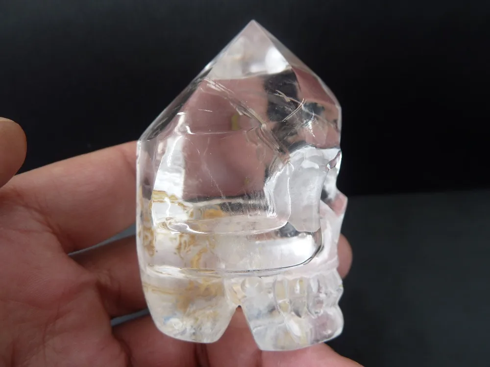183g NATURAL QUARTZ CRYSTAL carved SKULL T1209 | Дом и сад