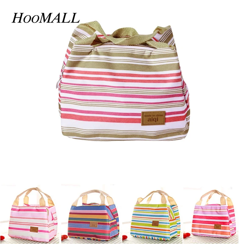 Hoomall Portable Stripe Thermal font b Lunch b font font b Bag b font Cooler Insulation