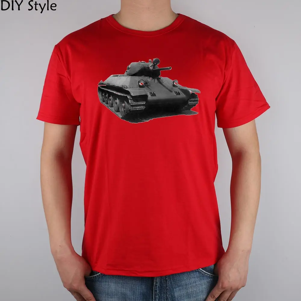 Tank Army Military T 34 Model 1940 T shirt Top Lycra Cotton Men T shirt