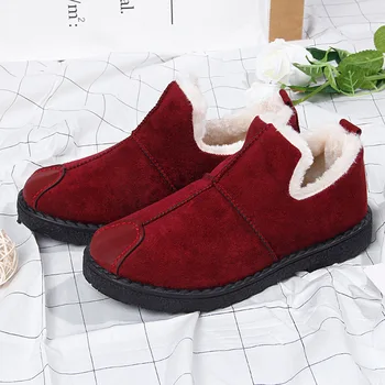 

EU36-40 Red Green Black Old Beijing Casual Shoes Warm Student Winter Shoes Women