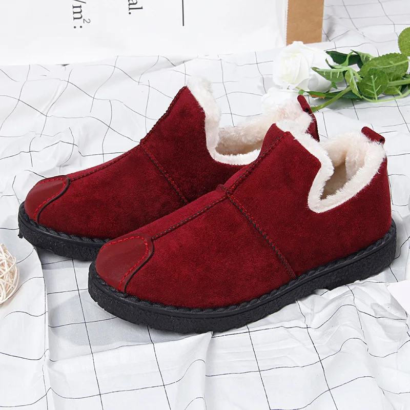 Sapatos de Inverno Vermelho Preto Verde Velha Pequim Sapatos Casuais Estudante Quente Mulheres Eu36-40