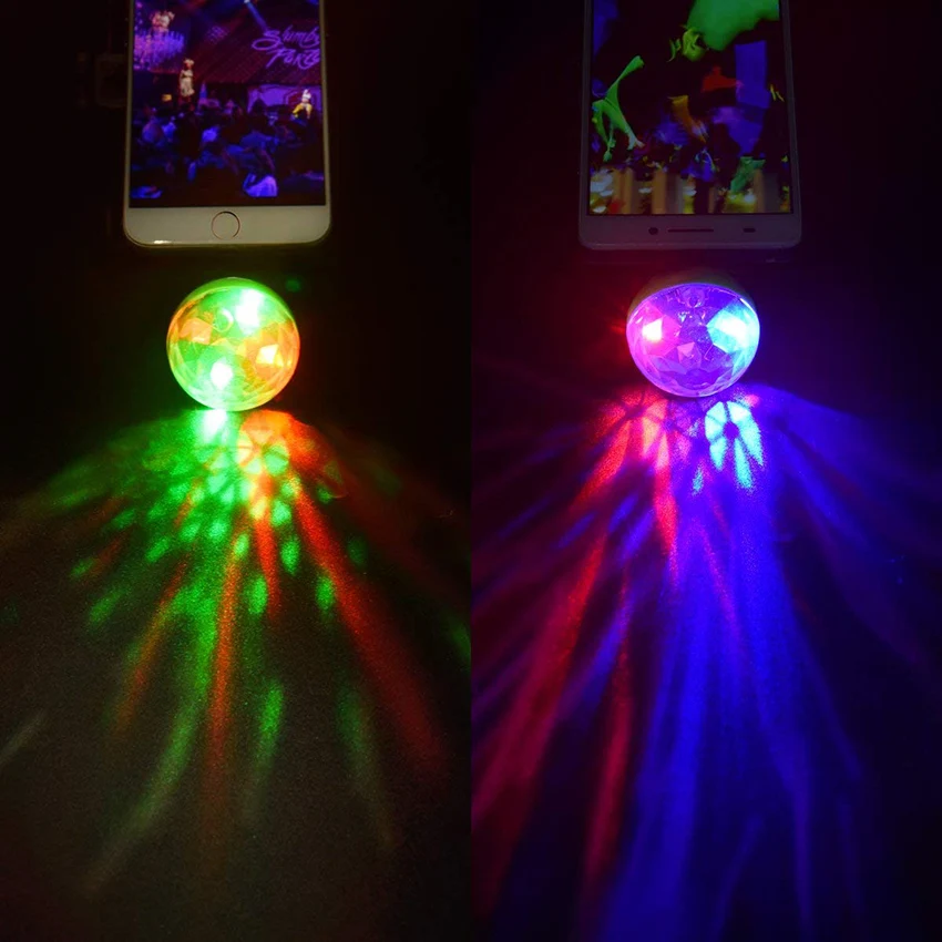 Мини USB светодиодный светильник для рождественской вечеринки s Портативный хрустальный магический шар KTV DJ диско караоке декоративный светильник Красочный Светодиодный светильник для сцены
