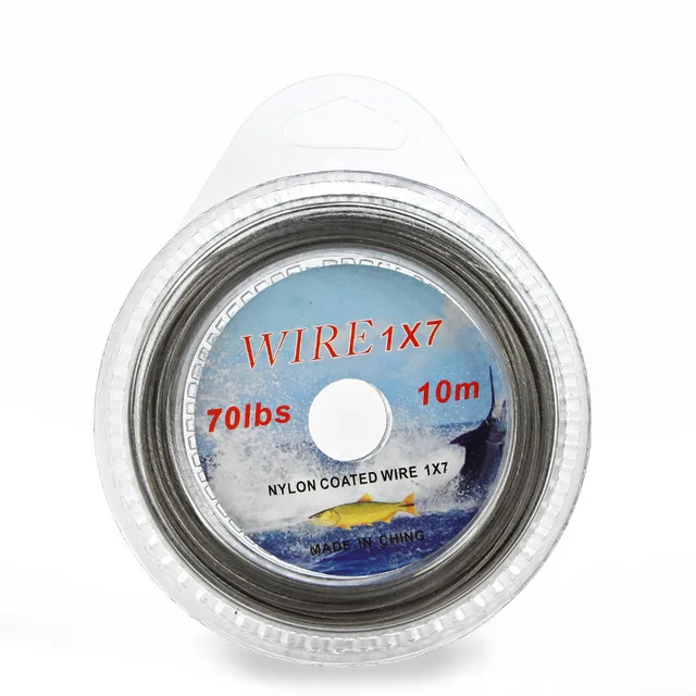 Best Offers FISH KING 10M Nylon Coated Wire Fishing Line Max Power 7 Strands Super Soft Wire Lines Cover With Plastic Waterproof 10LB-120LB Best Offers FISH KING 10M Nylon Coated Wire Fishing Line Max Power 7 Strands Super Soft Wire Lines Cover With Plastic Waterproof 10LB-120LB