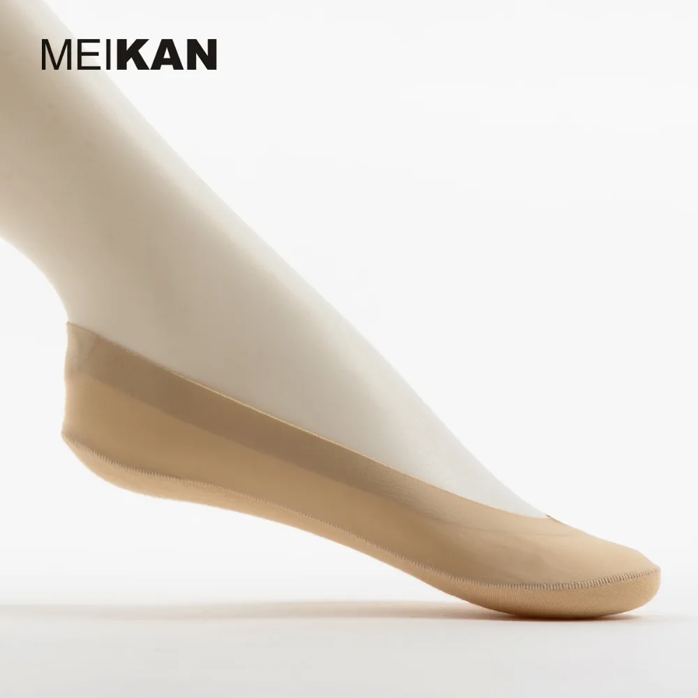 

MK1410 MEIKANG Brand Women's Colorful Combed Cotton Invisible Socks Ultra-thin Non-slip High-Quality Ankle Socks for Summer