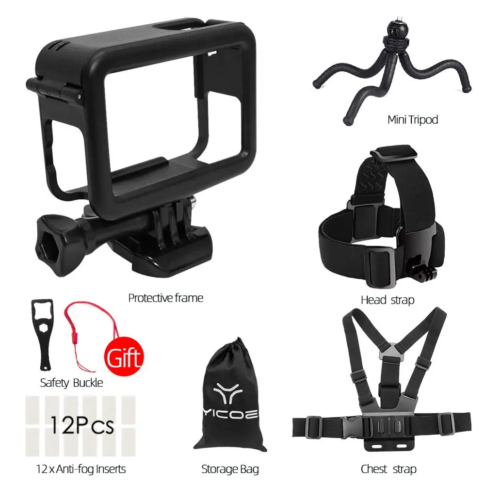 Go pro Аксессуары защитная рамка Корпус чехол для Gopro Hero 7 6 5 Session Head нагрудный ремень