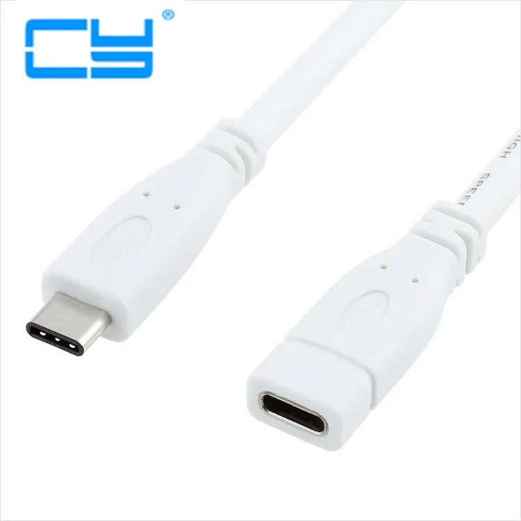 0.2M USB 3.1 Male to Female Type C M/F Extend Cable 10Gb/S for 2015 Macbook Chromebook Support audio and video transmission | Компьютеры и