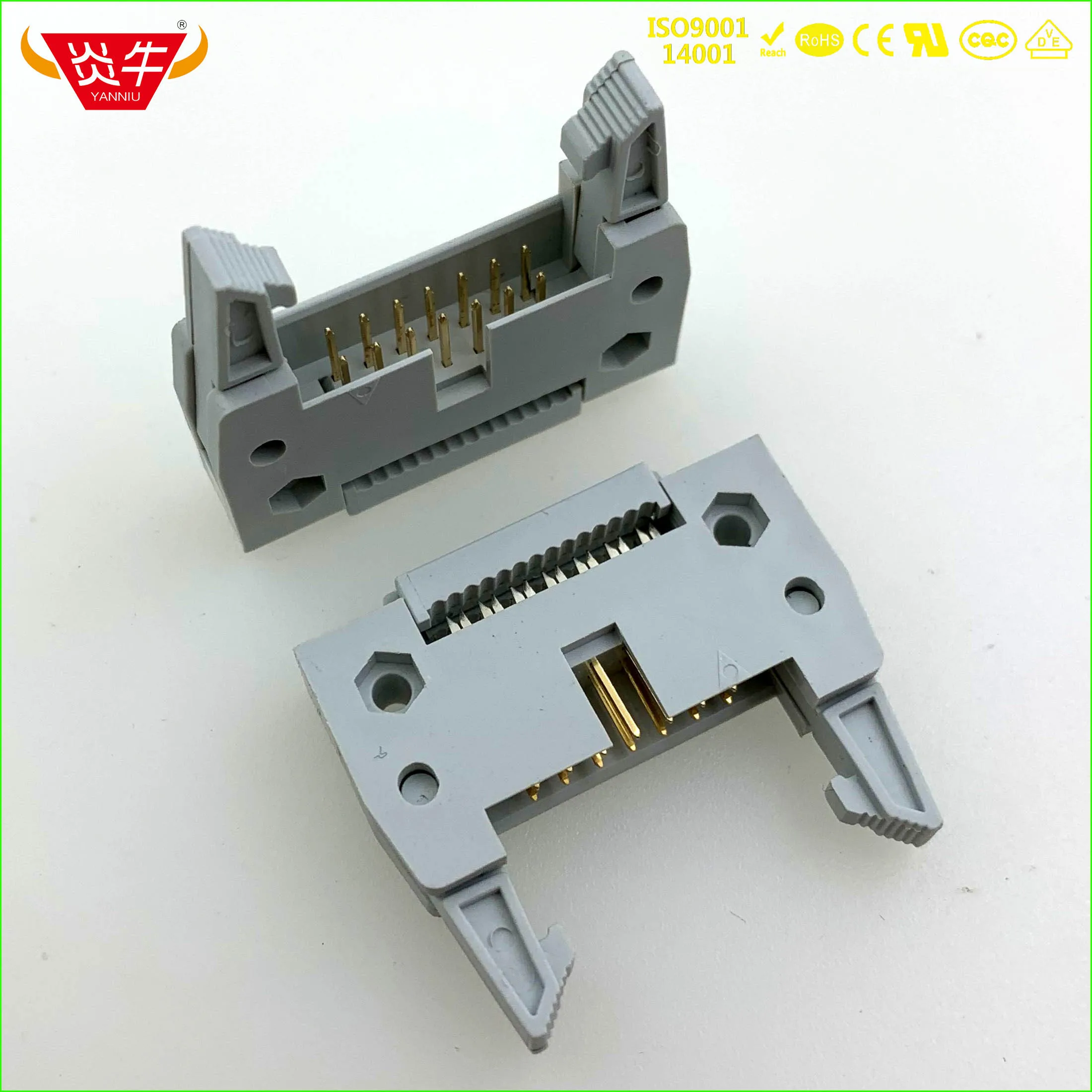 CRIMPING ROW LINE DC2-DIDC14P SOCKET BOX 2.54mm PITCH EJECTOR HEADER CONNECTOR 2*7P 14PIN CONTACT PART OF THE GOLD-PLATED YANNIU |