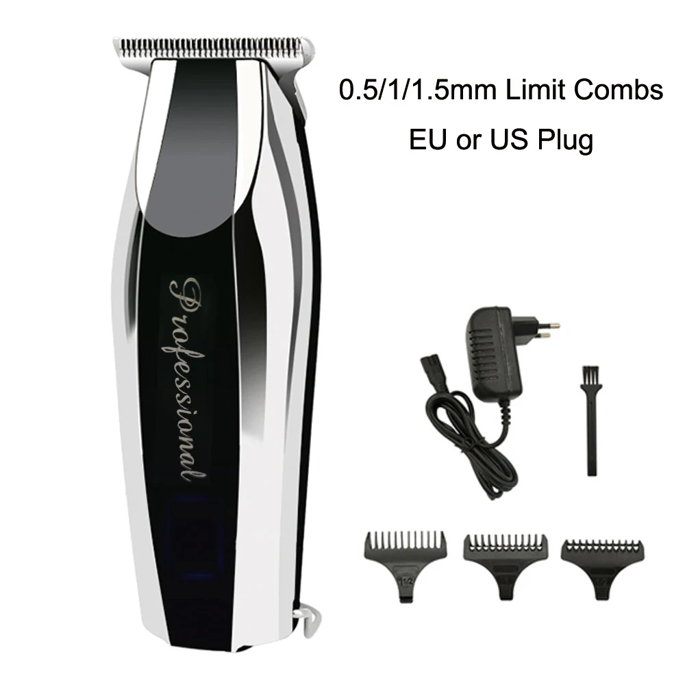 Профессиональная машинка для стрижки волос, электрический точный триммер для волос, 100-240 В, перезаряжаемый станок для бритья лысой, инструмент для домашнего парикмахера